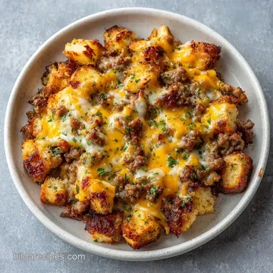 Overnight Egg Casserole for 8 Servings Recipe Card