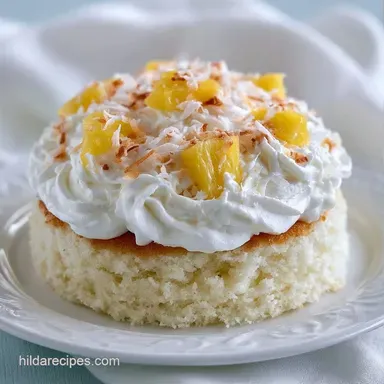 Pineapple Angel Food Cake with Coconut Recipe Card