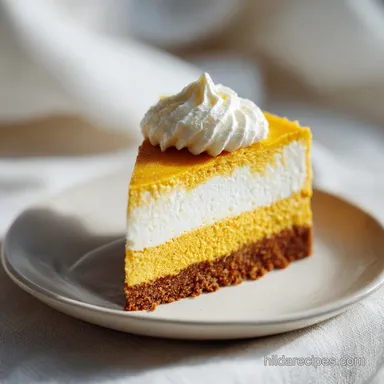 Pumpkin Cake Cheesecake with Creamy Layers for 12 Servings Recipe Card