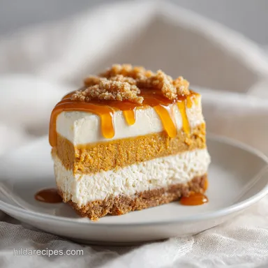 Pumpkin Cake Cheesecake with Creamy Layers for 12 Servings