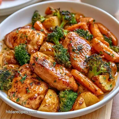 One-Pan Roasted Chicken Thighs Vegetables