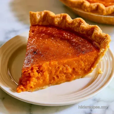 Roasted Sweet Potato Pie for 8 Servings Recipe Card