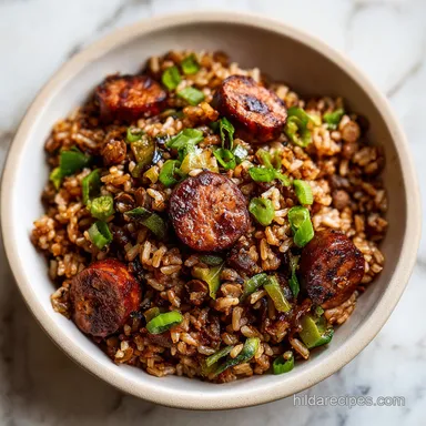 Sausage Lentil Dirty Rice with Andouille