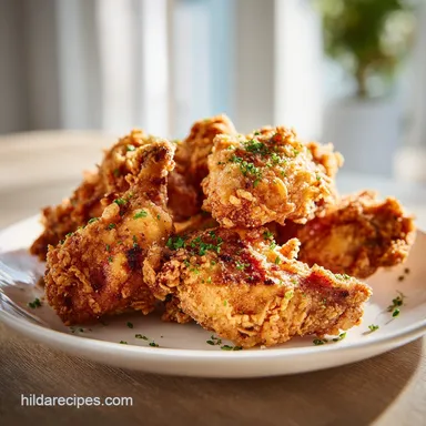 Shatter-Crisp Oven Fried Chicken for 4 Servings Recipe Card