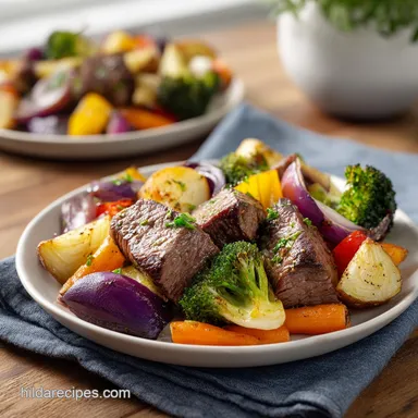 Sheet Pan Steak Veggies in 32 Minutes with Roasted Vegetables