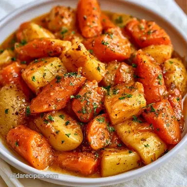 Slow Cooker Root Vegetable Stew for 6 Recipe Card