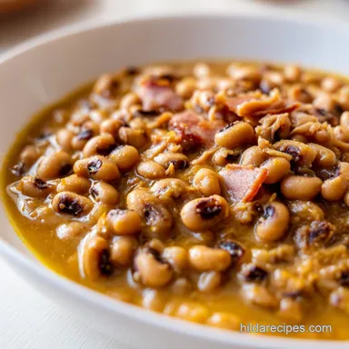 Black Eyed Peas Recipe with Ham Hock Recipe Card