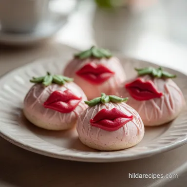Strawberry Kiss Cookies with Cream Cheese in 20 Minutes Recipe Card