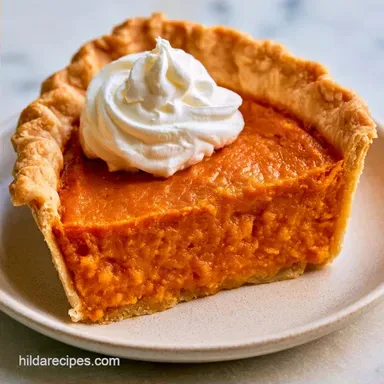Sweet Potato Pie with Whipped Cream for 8