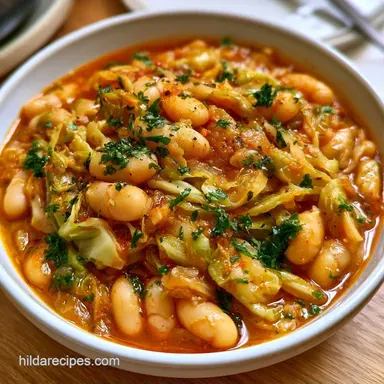 White Beans and Cabbage: Creamy Stew Recipe Card