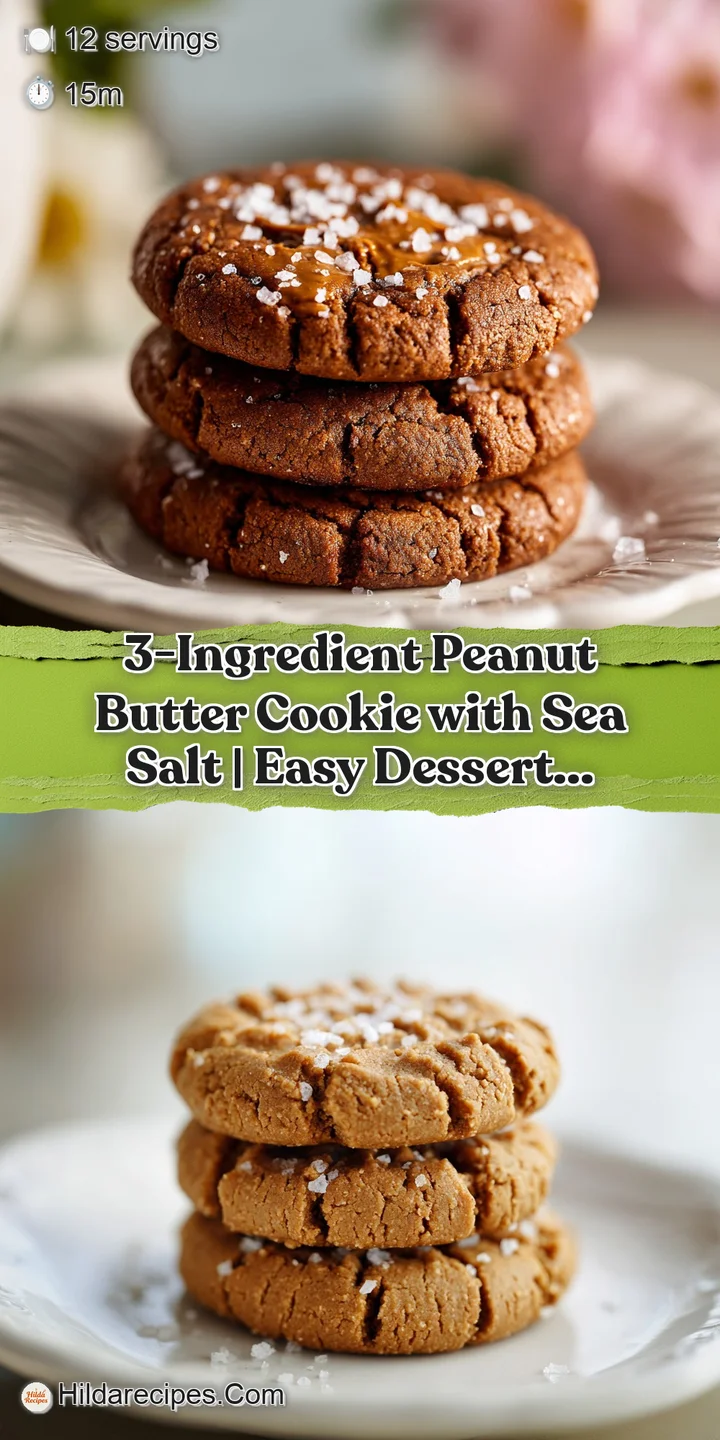 A close-up reveals the wonderfully chewy texture of a peanut butter cookie, studded with glistening sea salt crystals.