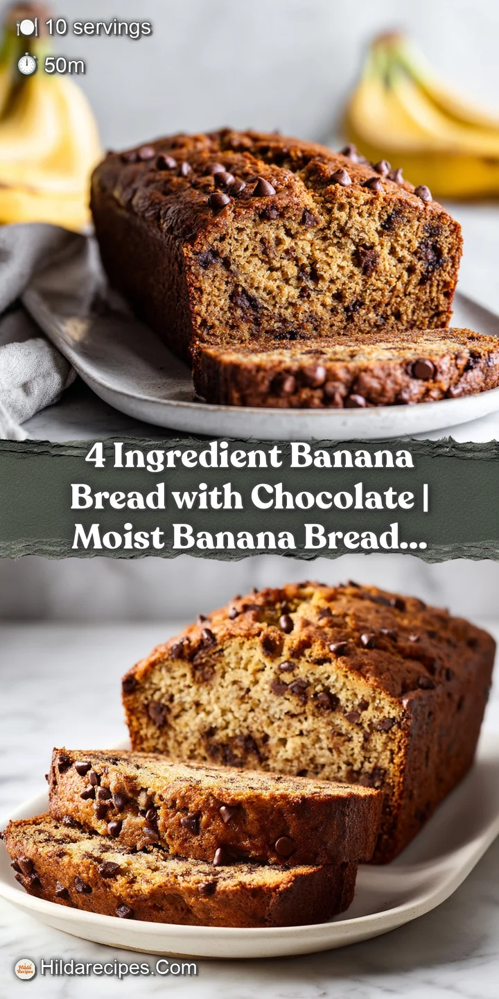 Close-up of a tender banana bread slice, showing a rich texture and melted dark chocolate pockets.