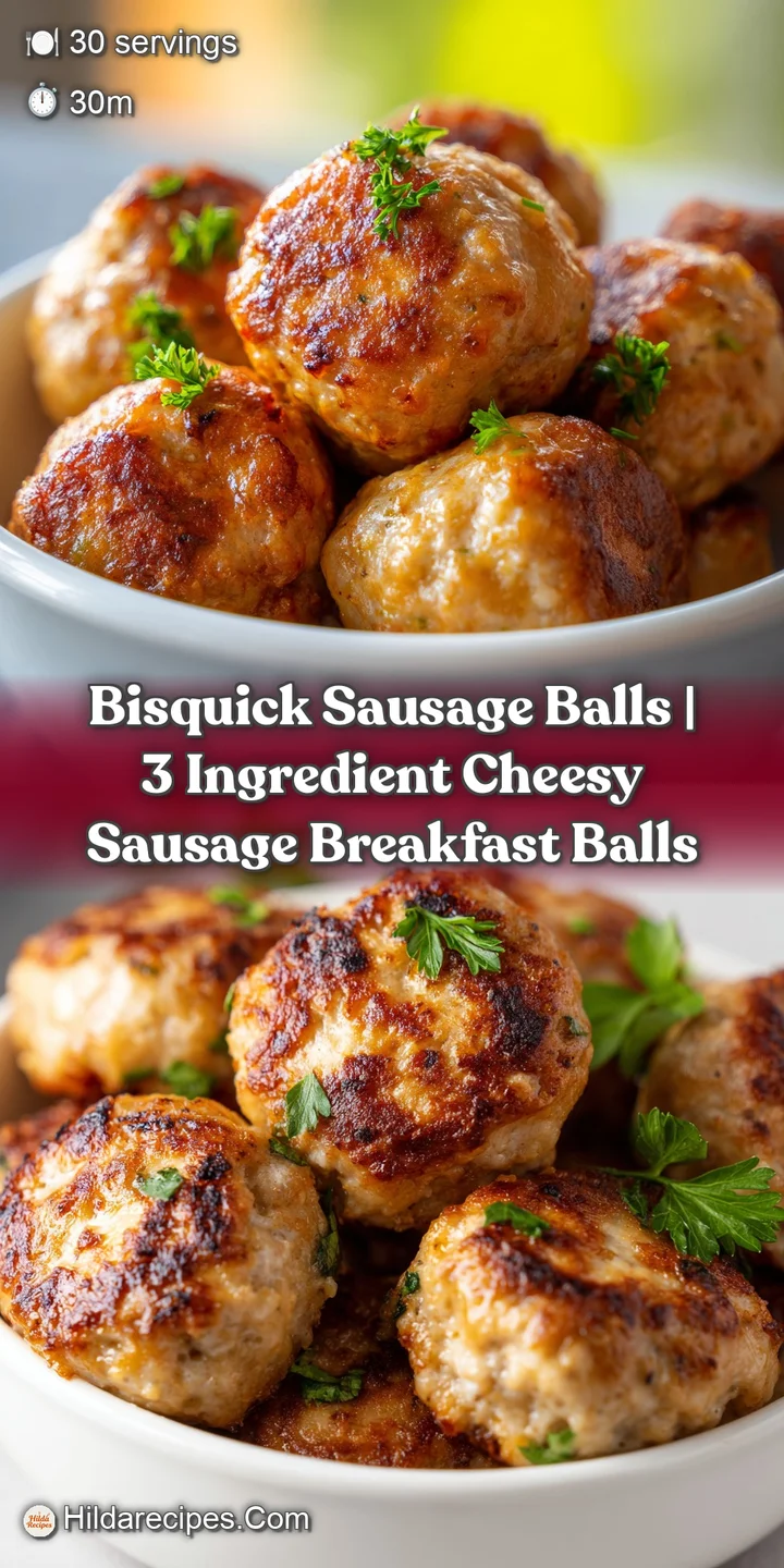 Close-up of a steaming hot, perfectly browned sausage ball with a slightly crispy exterior.