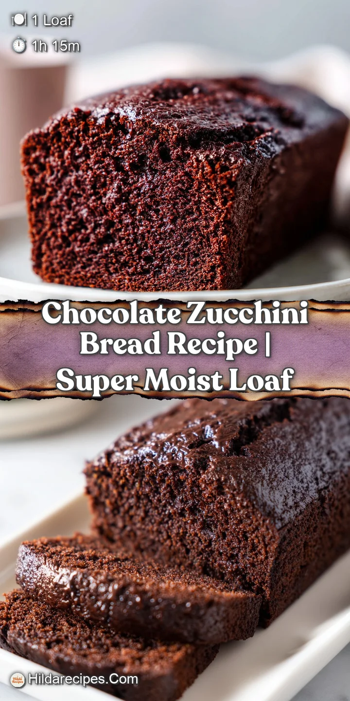 Close-up view of dark chocolate zucchini bread showing moist crumbs, dark chocolate flecks and soft texture. Warm, rich an...