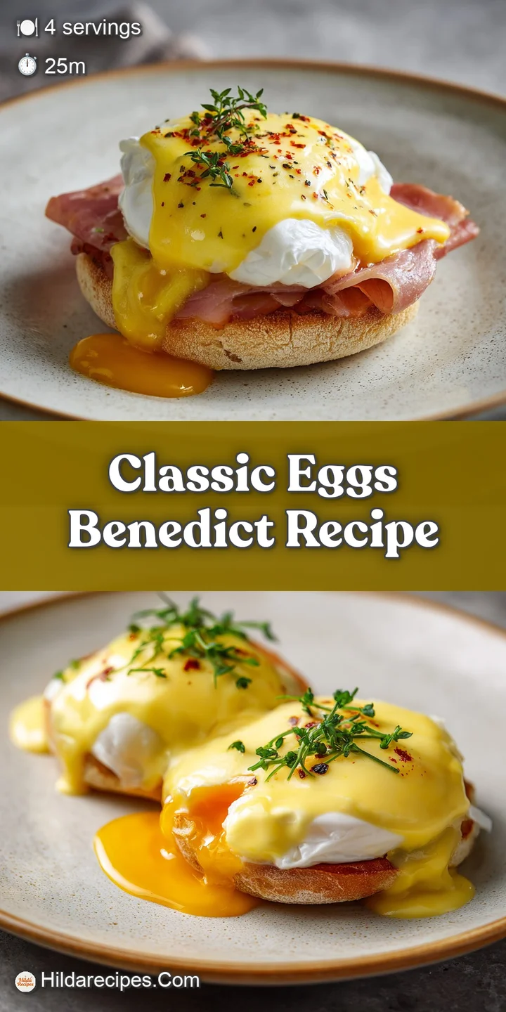Close-up: Creamy, golden hollandaise sauce cascading over a perfectly poached egg, atop toasted English muffin, looks rich...