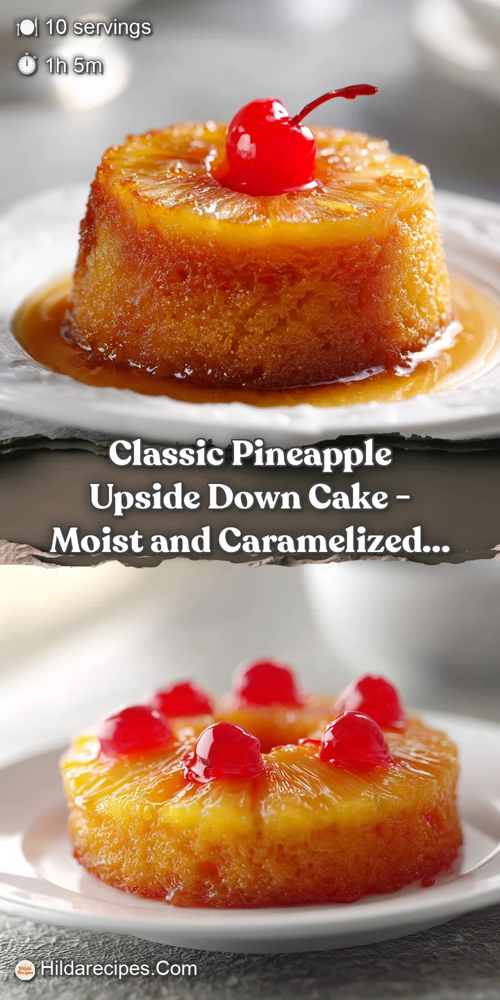 Close-up of a bright yellow, moist cake sponge dotted with sticky, warm caramelized pineapple.