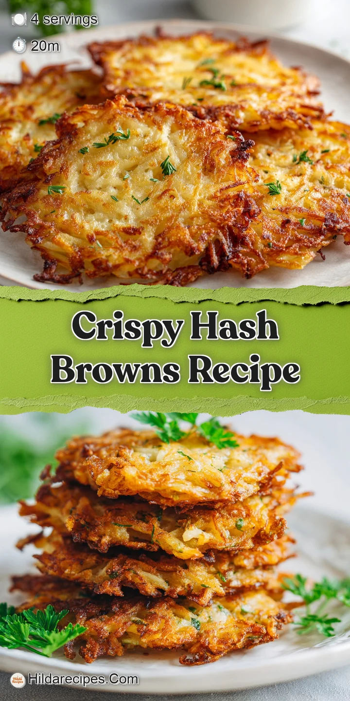 Close-up of a crispy, golden-brown hash brown, showcasing its rough, uneven texture and tempting, slightly oily sheen.