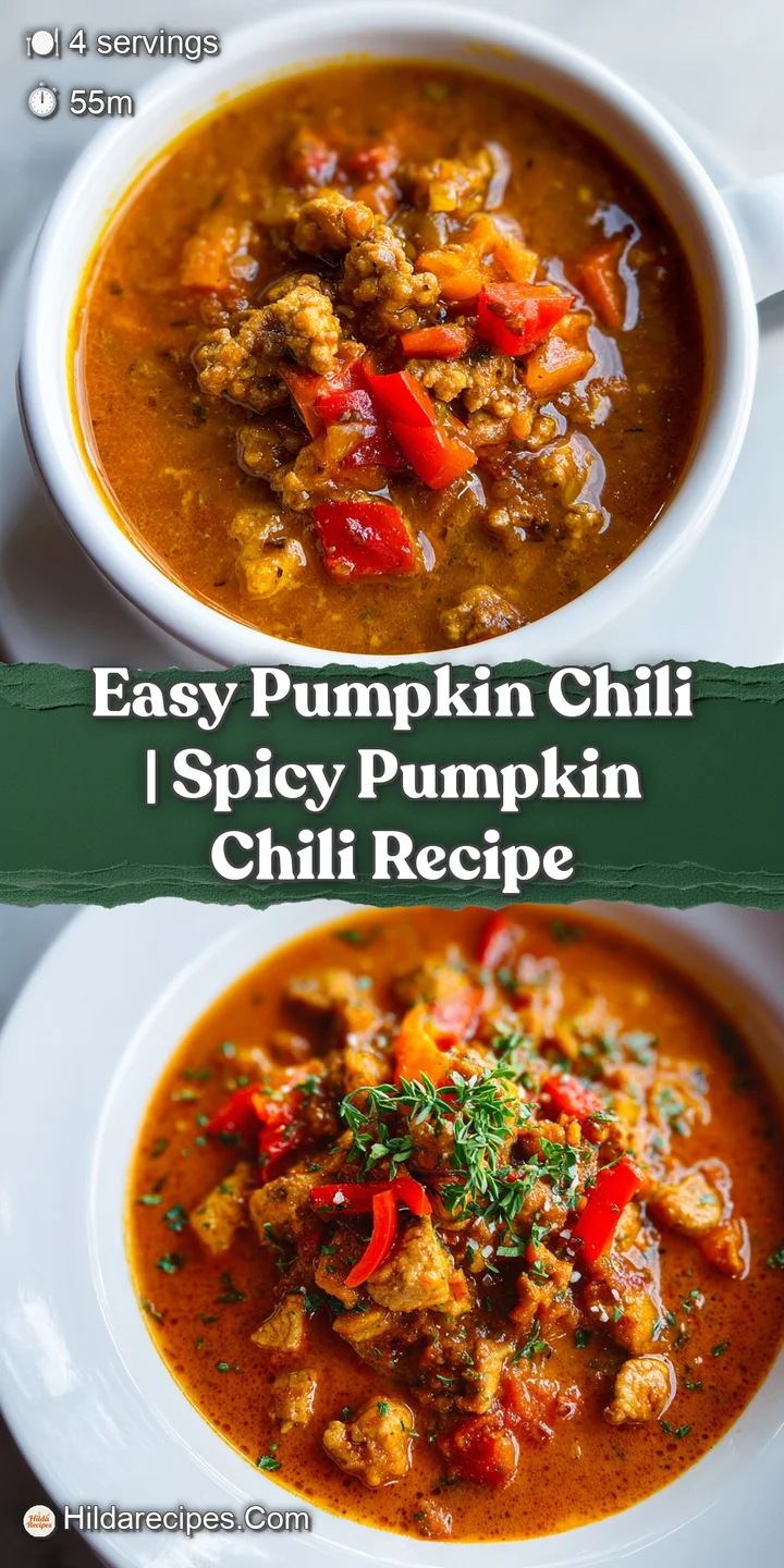 Close-up of thick, simmering orange chili with tender ground meat and beans, releasing a light wisp of steam.
