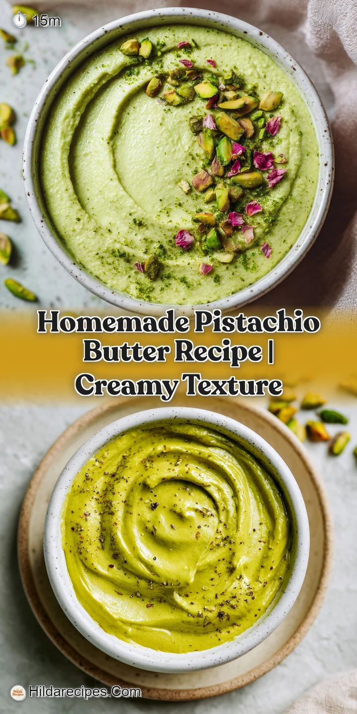 Close-up reveals the vibrant green hue and velvety texture of fresh pistachio butter, enticing with its rich, nutty aroma.