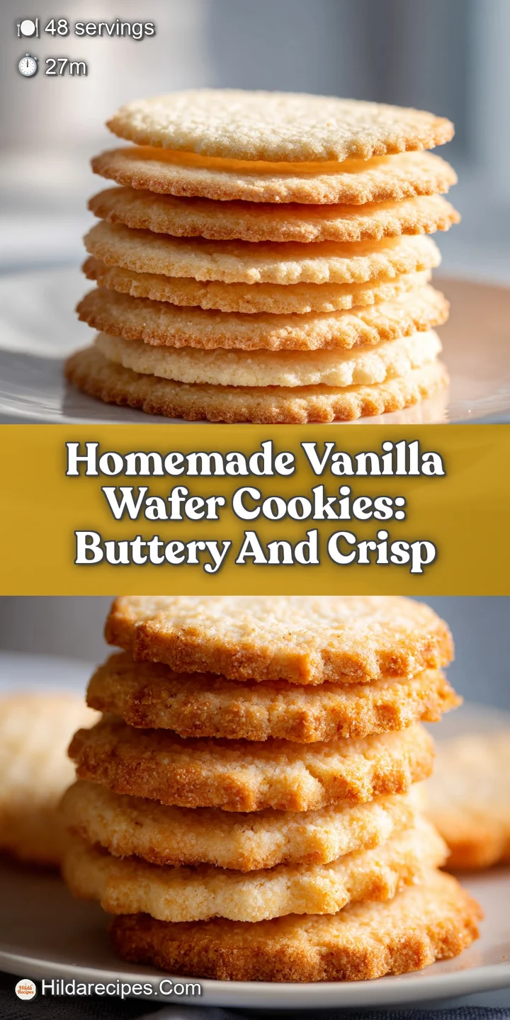 Close-up reveals the subtly textured surface of a vanilla wafer cookie; a perfect bite, pale gold with slightly darker edges.