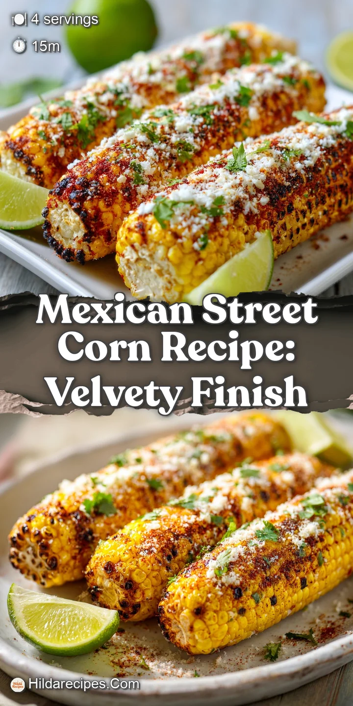 Close-up of Elote: charred corn with spices, creamy sauce clinging; a tangy, salty, smoky and irresistible Mexican street ...