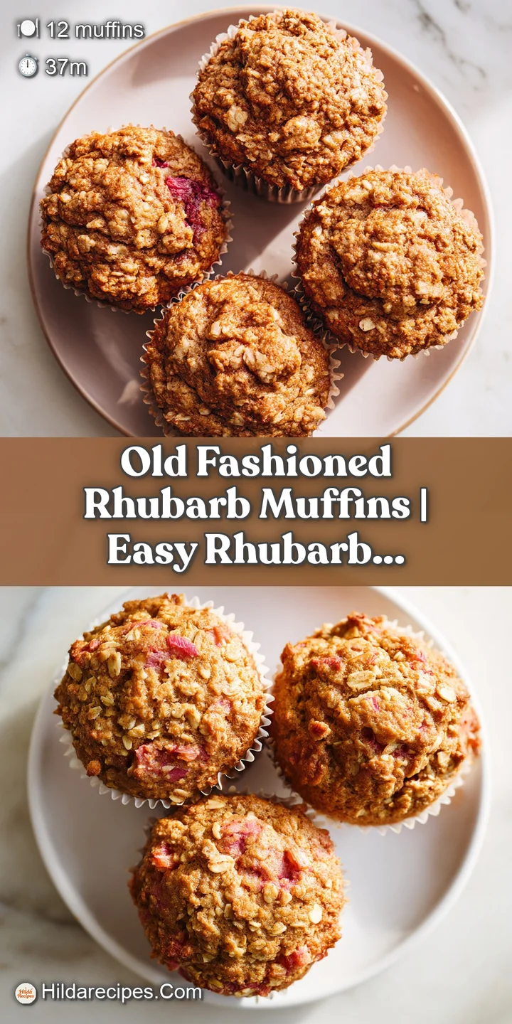 Close-up of a moist muffin revealing a fluffy interior with bright pink streaks of baked rhubarb.