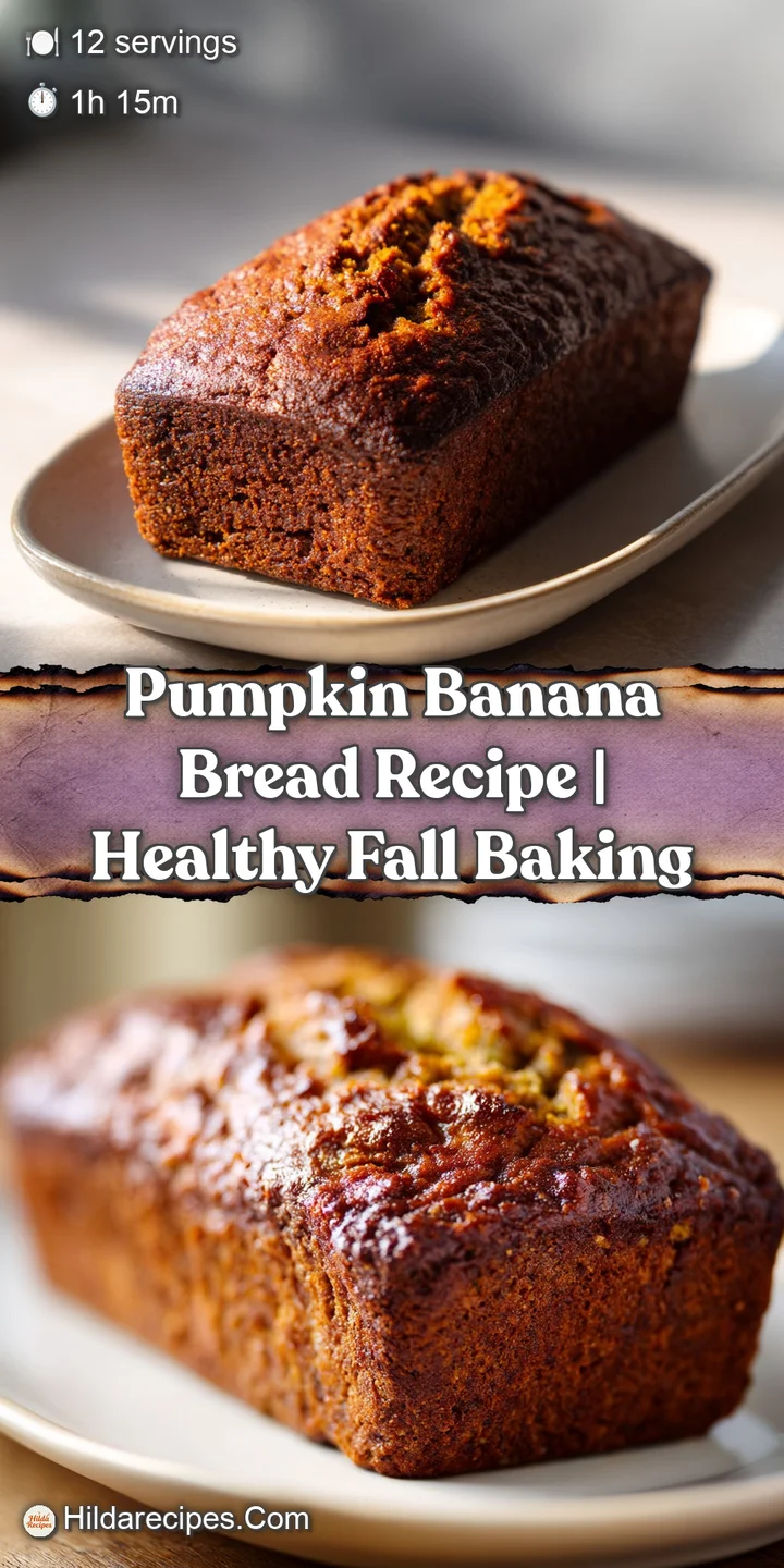 Close-up of a tender slice of pumpkin banana bread, showcasing moist texture and warm autumnal spice hues.