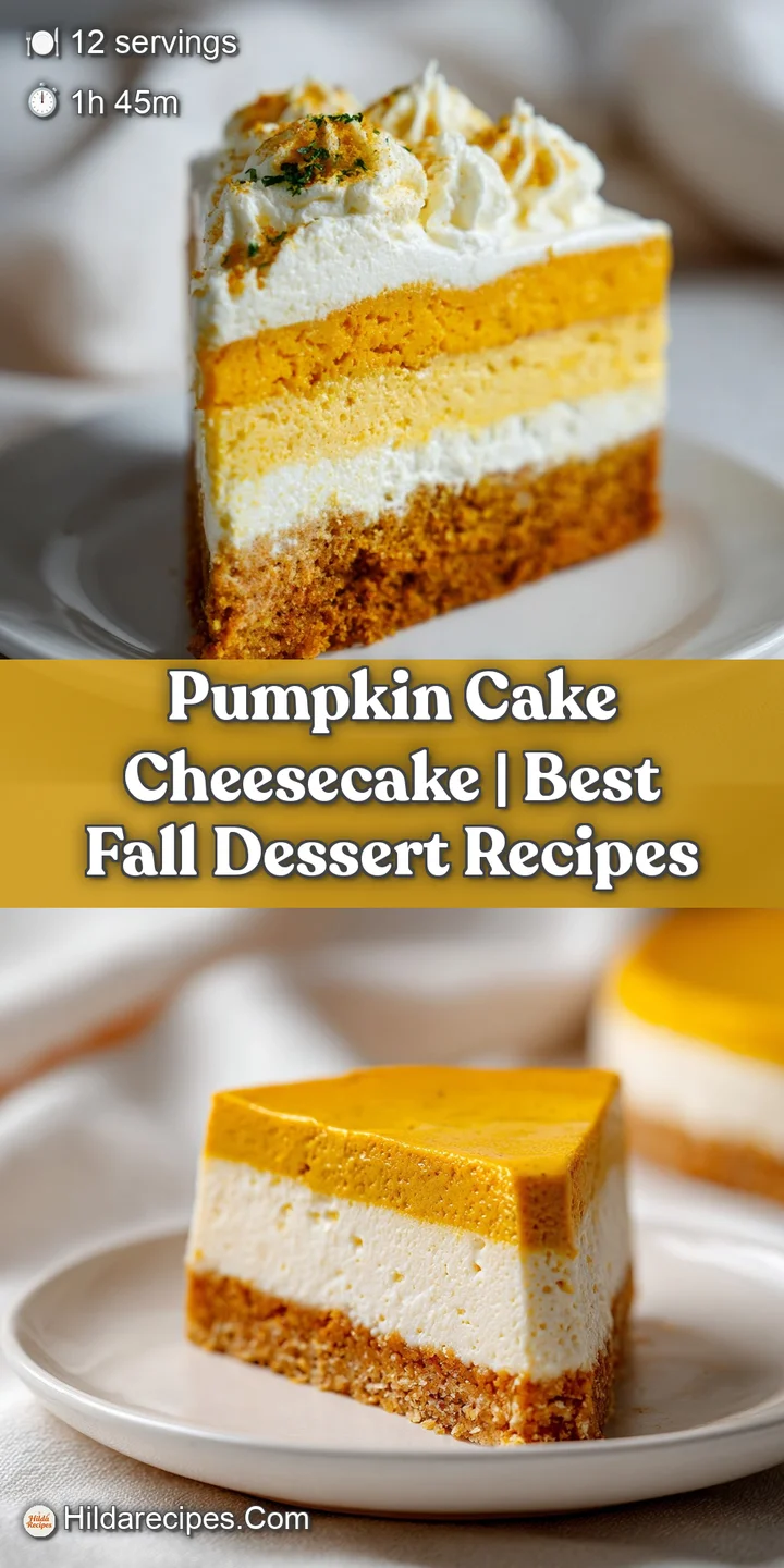 Close-up of a fork piercing a fluffy pumpkin cake with a decadent cream cheese swirl, showing rich texture.