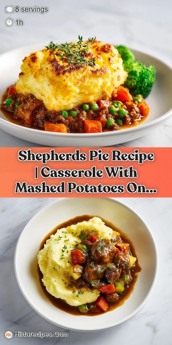 Close-up of creamy, toasted potato ridges with savory brown gravy and colorful peas bubbling through the edges.