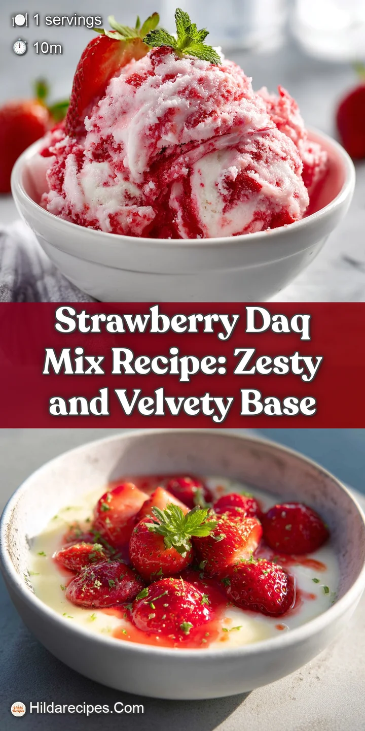 Close-up of a frosty strawberry daiquiri, revealing the icy texture and bright pink hue, hinting at its sweet, refreshing ...