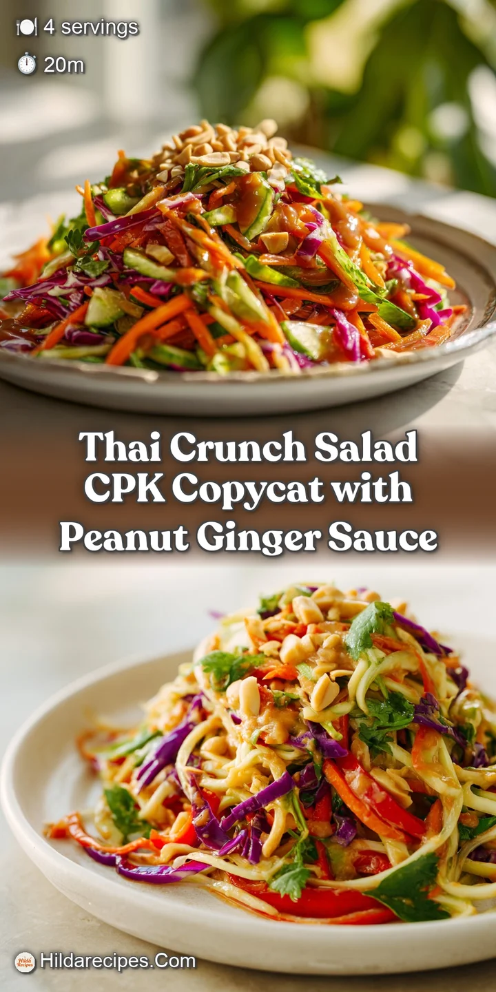 Close-up showcasing the textures of the crispy noodles, juicy greens, and vibrant vegetables in this Thai-inspired salad.