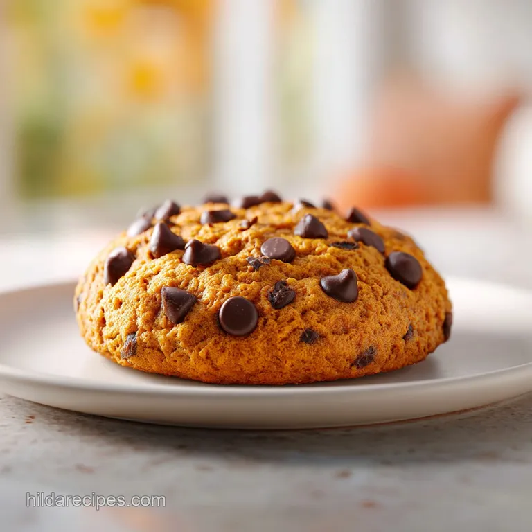 3 Ingredient Pumpkin Cookie with Chocolate Chips