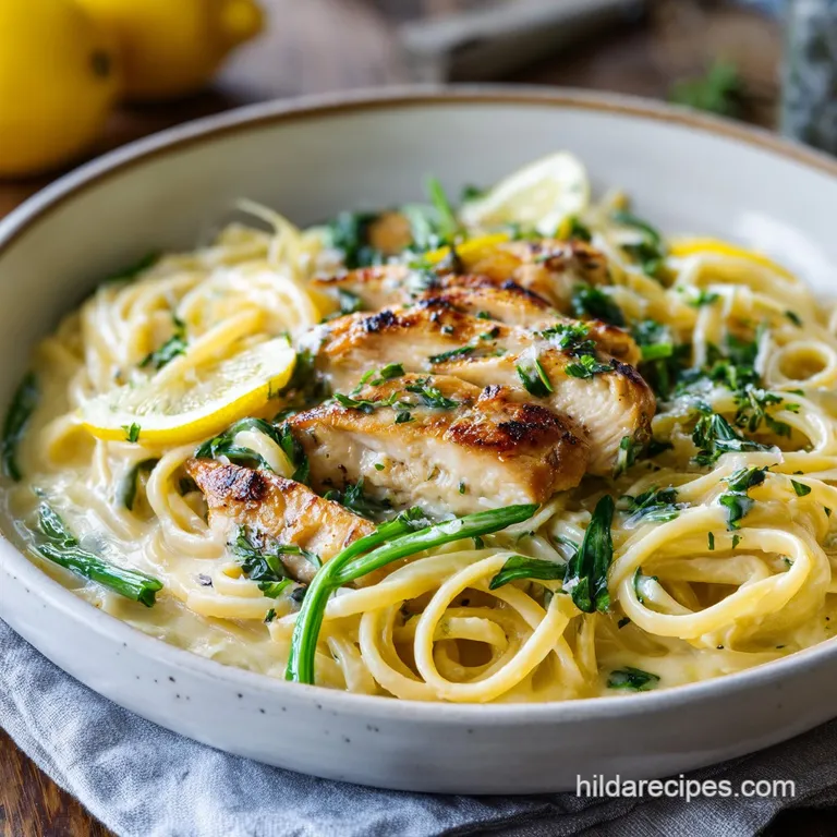 30 Minute Chicken Pasta with Lemon and Parmesan