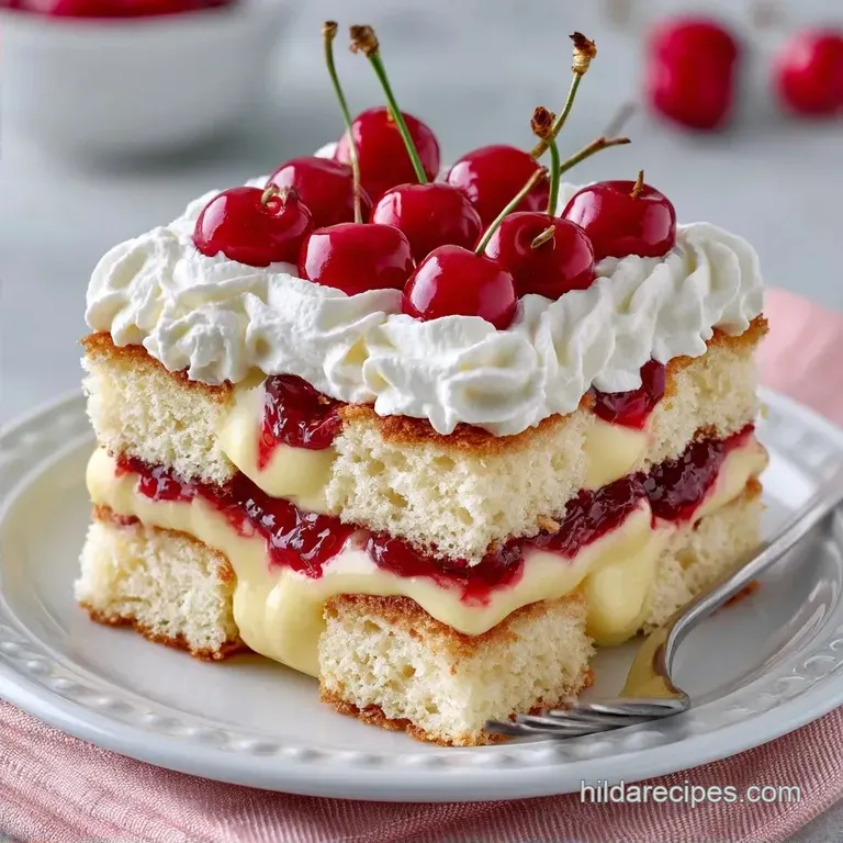 Desserts with Angel Food Cake and Cherry Pudding