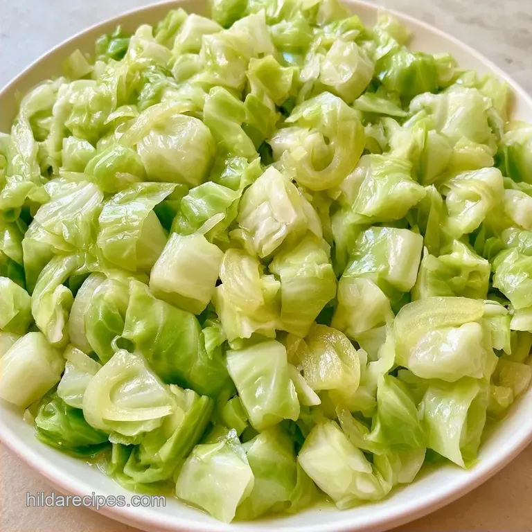 Cabbage Boiled Recipe with Butter and Onion
