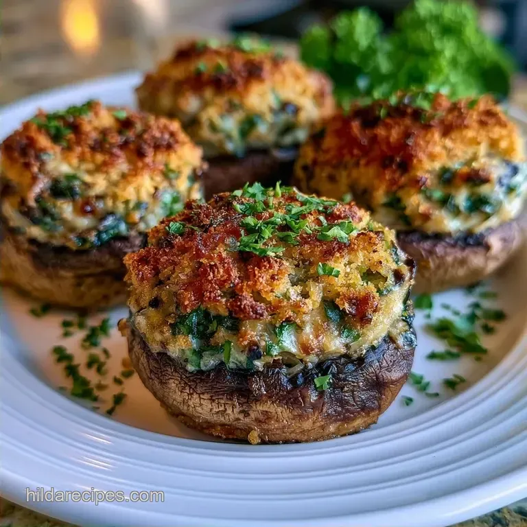 Boursin Stuffed Mushrooms with Panko