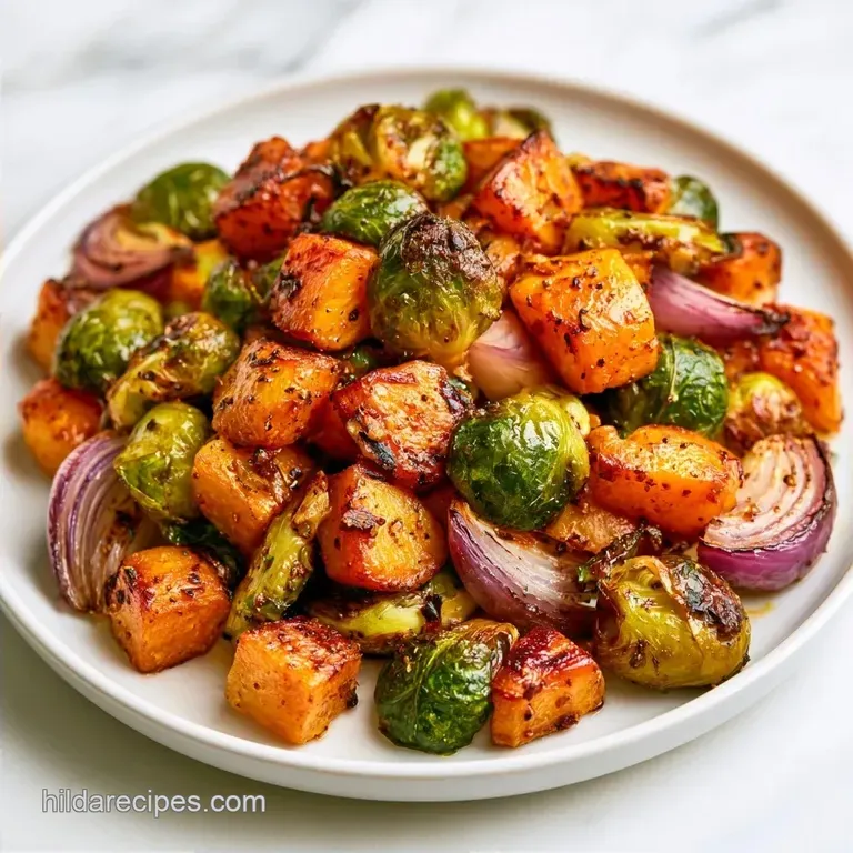 Butternut Squash Sheet Pan Dinner with Brussels Sprouts