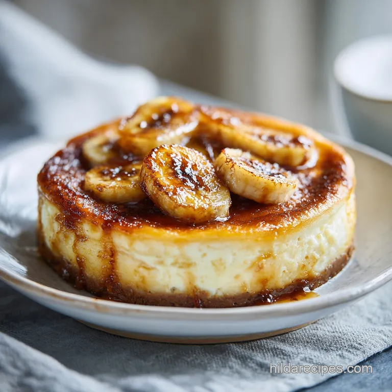 Caramelized Banana Cheesecake with Vanilla Extract