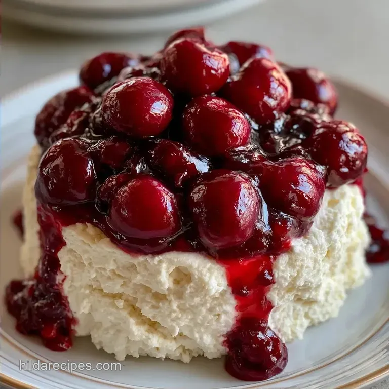 Cherry Angel Food Cake: Airy Sponge