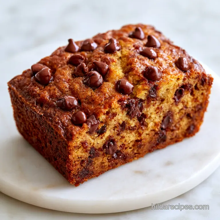 A thick golden slice of moist cake topped with a pat of melting butter on a white ceramic plate with a linen napkin.