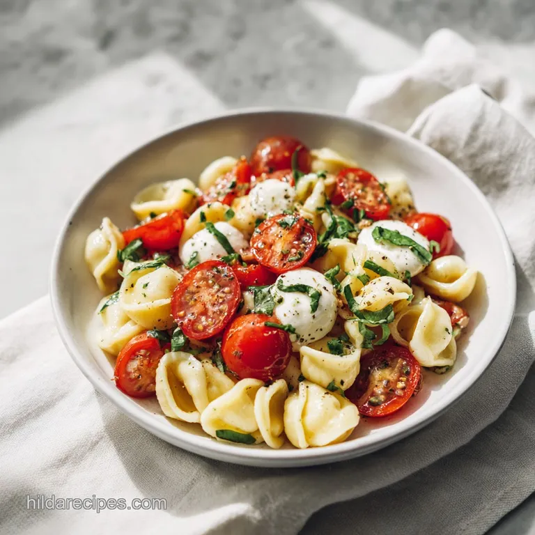 Creamy Caprese Pasta Salad with Pesto
