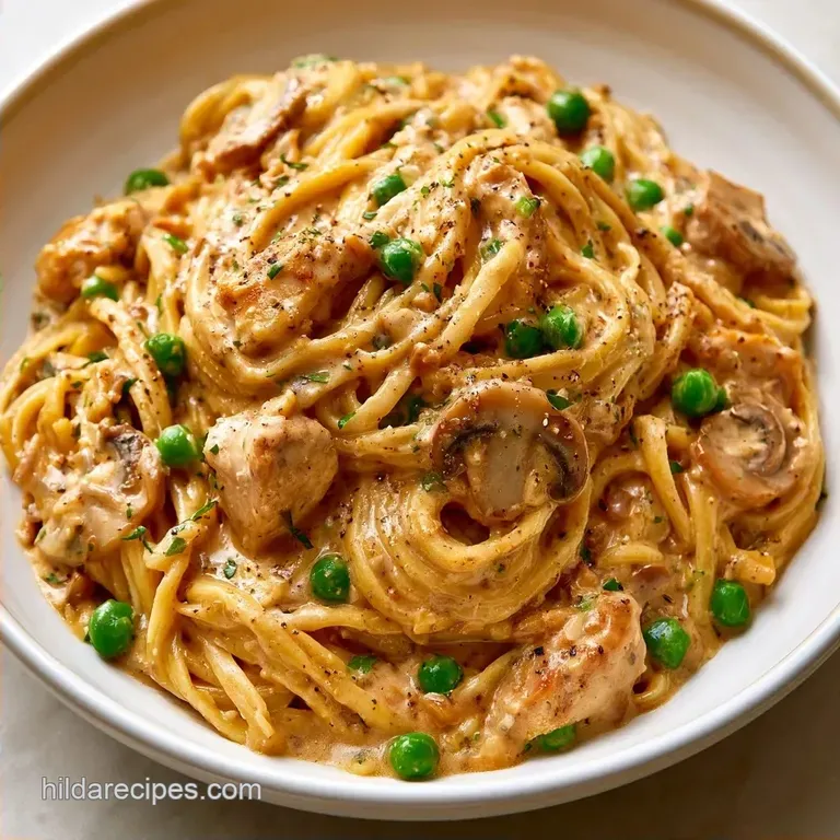 Creamy Turkey Tetrazzini with Panko Crust