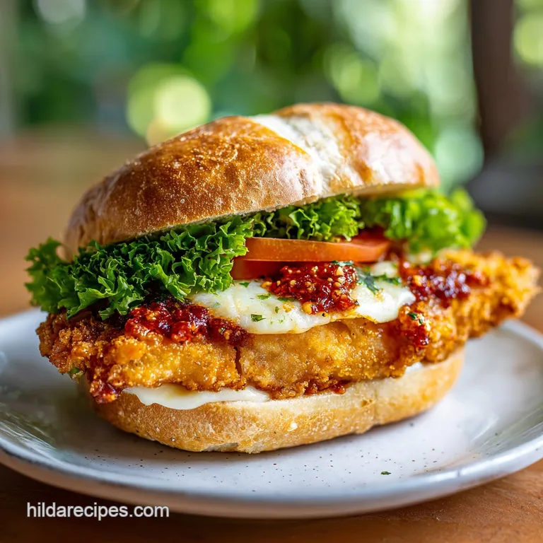 Crispy Chicken Parmesan Sandwich: Garlic Butter Barrier