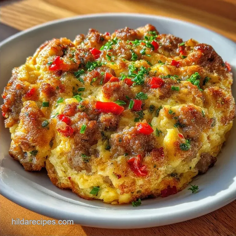 Crockpot Breakfast Casserole: Hash Browns and Sausage