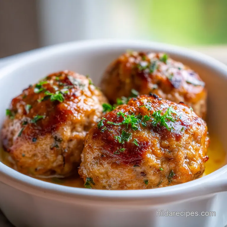 Neatly arranged golden sausage balls dusted with herbs on a slate platter, perfect for sharing.