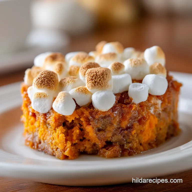 A golden-brown sweet potato swirl in a rustic bowl, adorned with pecans and a drizzle of maple syrup.
