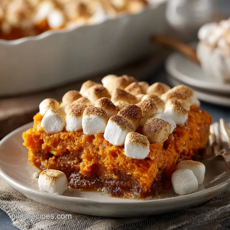 Sweet Potato Casserole with Canned Yams and Marshmallows