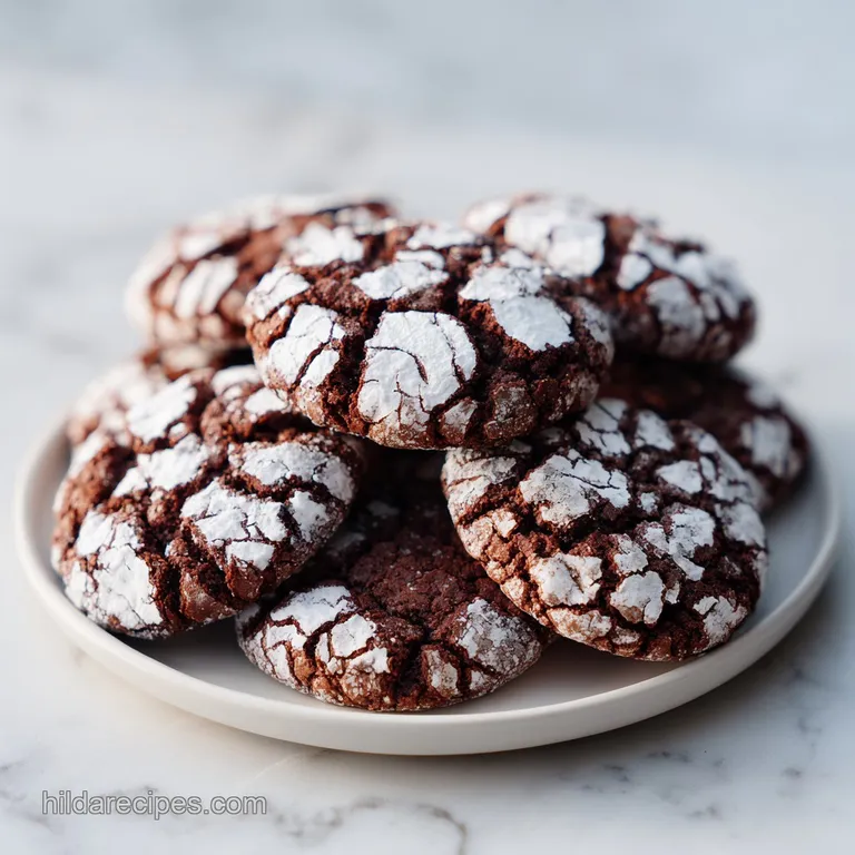 Easy Chocolate Crinkle Cookies: Fudgy and Rich