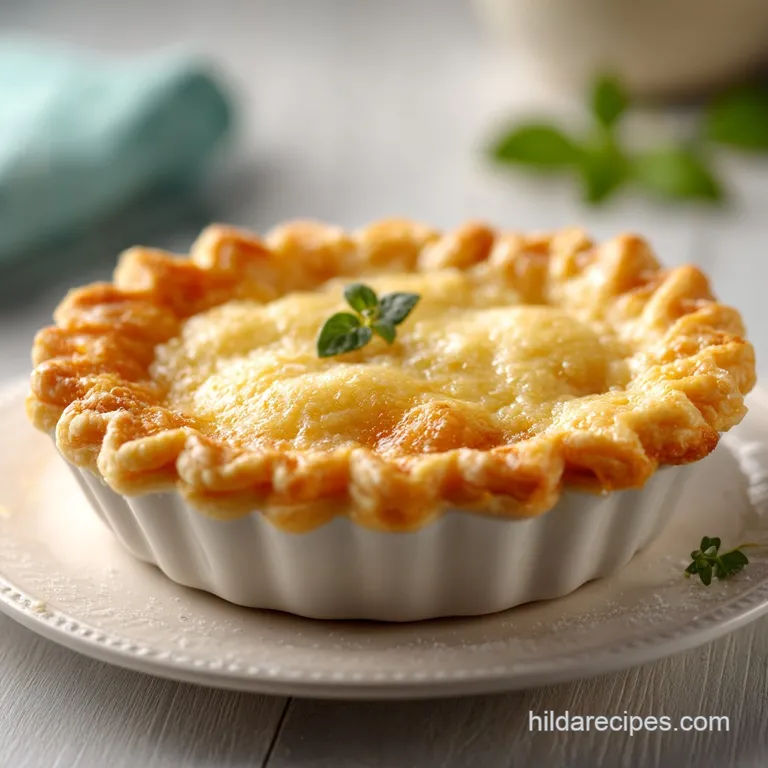 A slice of pie showcasing a perfectly golden crust, revealing a rich, inviting filling.