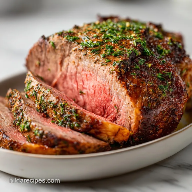 Fall Apart Sirloin Tip Roast with Garlic and Herbs